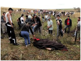 Un’ immagine del massacro