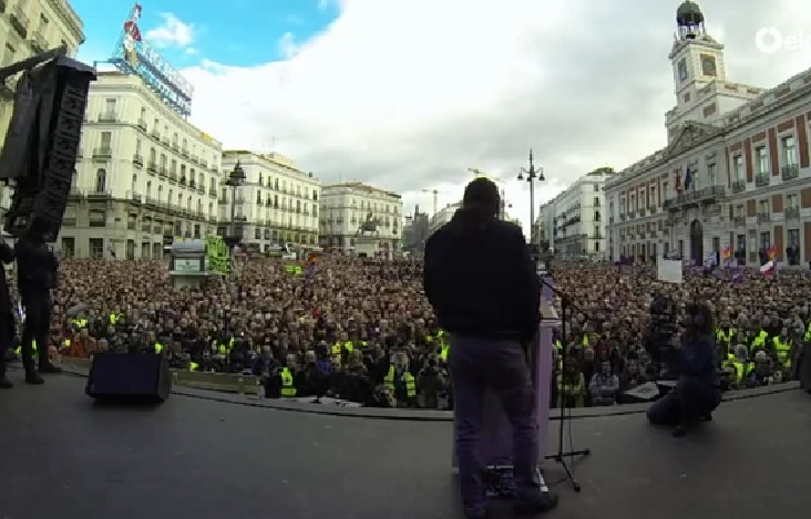Podemos riempie Madrid: discorso di Pablo Iglesias alla Marcha del&nbsp;cambio