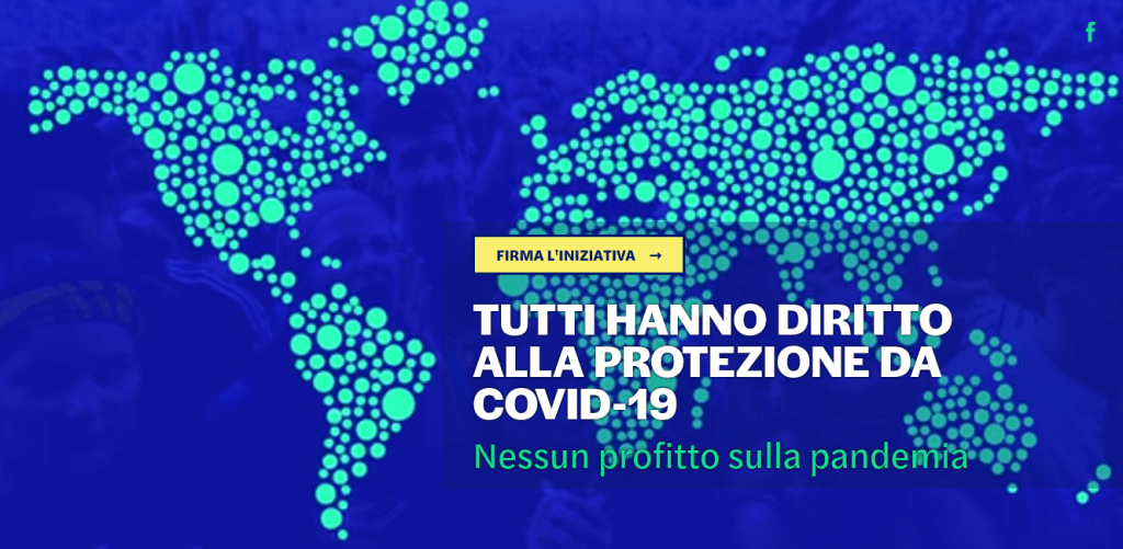 PETIZIONE: Nessun profitto sulla pandemia. Tutti hanno diritto alla protezione dal Covid-19