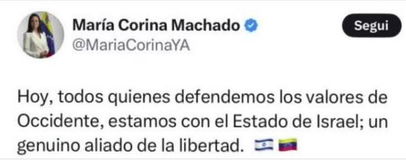 Il Nobel come arma di guerra ibrida: il curriculum (senza filtri) di Maria Corina Machado