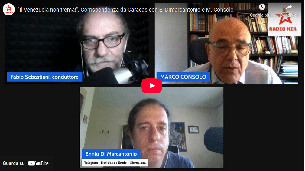 Il Venezuela non trema! Corrispondenza da Caracas con E. Di Marcantonio e M.&nbsp;Consolo