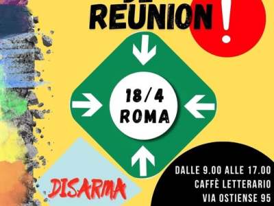 Contro le guerre. PUNTO DE REUNION. Incontro Nazionale. Roma – 18&nbsp;aprile
