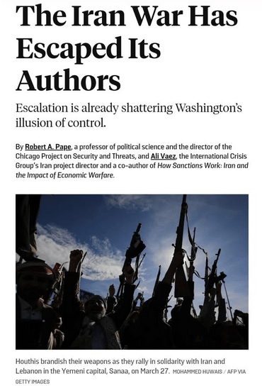 La guerra contro l’Iran è sfuggita di mano ai suoi stessi&nbsp;autori